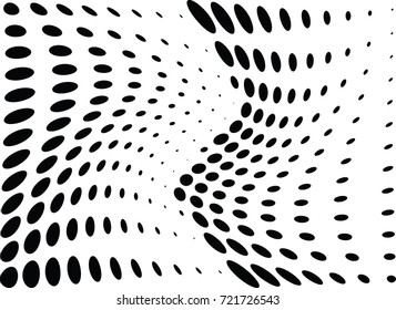 Abstract halftone wave dotted background. Futuristic grunge pattern, dot, circles.  Vector modern optical pop art texture for posters, sites, business cards, cover, labels mock-up, stickers layout