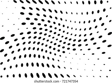 Abstract halftone wave dotted background. Futuristic grunge pattern, dot, circles.  Vector modern optical pop art texture for posters, sites, business cards, cover, labels mock-up, stickers layout