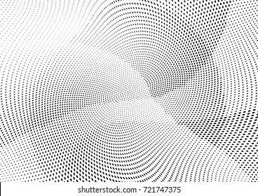 Abstract halftone wave dotted background. Futuristic grunge pattern, dot, circles.  Vector modern optical pop art texture for posters, sites, business cards, cover, labels mock-up, stickers layout