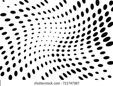 Abstract halftone wave dotted background. Futuristic grunge pattern, dot, circles.  Vector modern optical pop art texture for posters, sites, business cards, cover, labels mock-up, stickers layout