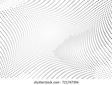 Abstract halftone wave dotted background. Futuristic grunge pattern, dot, circles.  Vector modern optical pop art texture for posters, sites, business cards, cover, labels mock-up, stickers layout