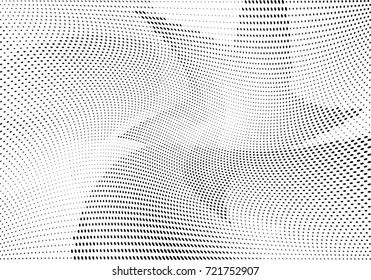 Abstract halftone wave dotted background. Futuristic grunge pattern, dot, circles.  Vector modern optical pop art texture for posters, sites, business cards, cover, labels mock-up, stickers layout