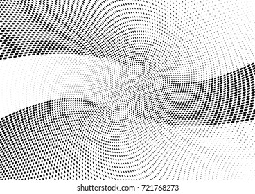 Abstract halftone wave dotted background. Futuristic grunge pattern, dot, circles.  Vector modern optical pop art texture for posters, sites, business cards, cover, labels mock-up, stickers layout