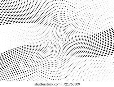 Abstract halftone wave dotted background. Futuristic grunge pattern, dot, circles.  Vector modern optical pop art texture for posters, sites, business cards, cover, labels mock-up, stickers layout