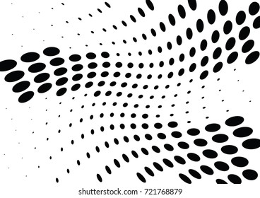 Abstract halftone wave dotted background. Futuristic grunge pattern, dot, circles.  Vector modern optical pop art texture for posters, sites, business cards, cover, labels mock-up, stickers layout