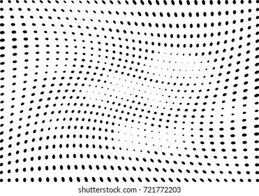 Abstract halftone wave dotted background. Futuristic grunge pattern, dot, circles.  Vector modern optical pop art texture for posters, sites, business cards, cover, labels mock-up, stickers layout