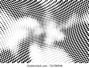 Abstract halftone wave dotted background. Futuristic grunge pattern, dot, circles.  Vector modern optical pop art texture for posters, sites, business cards, cover, labels mock-up, stickers layout