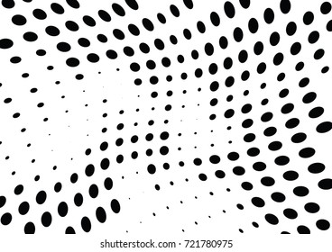 Abstract halftone wave dotted background. Futuristic grunge pattern, dot, circles.  Vector modern optical pop art texture for posters, sites, business cards, cover, labels mock-up, stickers layout
