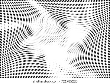 Abstract halftone wave dotted background. Futuristic grunge pattern, dot, circles.  Vector modern optical pop art texture for posters, sites, business cards, cover, labels mock-up, stickers layout
