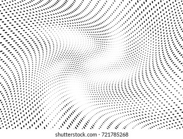 Abstract halftone wave dotted background. Futuristic grunge pattern, dot, circles.  Vector modern optical pop art texture for posters, sites, business cards, cover, labels mock-up, stickers layout