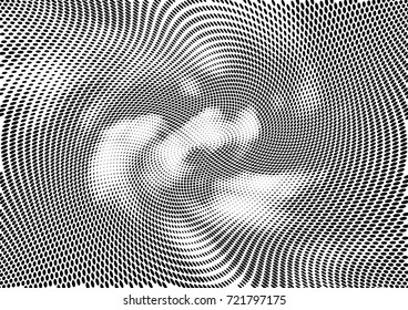 Abstract halftone wave dotted background. Futuristic grunge pattern, dot, circles.  Vector modern optical pop art texture for posters, sites, business cards, cover, labels mock-up, stickers layout