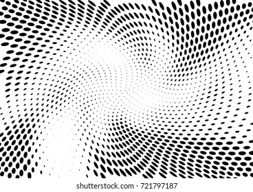 Abstract halftone wave dotted background. Futuristic grunge pattern, dot, circles.  Vector modern optical pop art texture for posters, sites, business cards, cover, labels mock-up, stickers layout