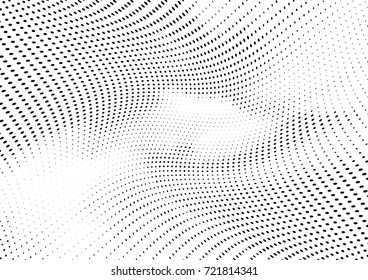 Abstract halftone wave dotted background. Futuristic grunge pattern, dot, circles.  Vector modern optical pop art texture for posters, sites, business cards, cover, labels mock-up, stickers layout