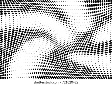 Abstract halftone wave dotted background. Futuristic grunge pattern, dot, circles.  Vector modern optical pop art texture for posters, sites, business cards, cover, labels mock-up, stickers layout