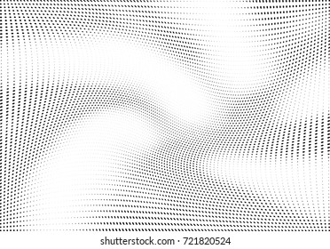 Abstract halftone wave dotted background. Futuristic grunge pattern, dot, circles.  Vector modern optical pop art texture for posters, sites, business cards, cover, labels mock-up, stickers layout