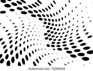 Abstract halftone wave dotted background. Futuristic grunge pattern, dot, circles.  Vector modern optical pop art texture for posters, sites, business cards, cover, labels mock-up, stickers layout