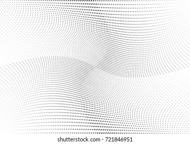 Abstract halftone wave dotted background. Futuristic grunge pattern, dot, circles.  Vector modern optical pop art texture for posters, sites, business cards, cover, labels mock-up, stickers layout