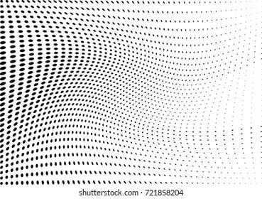 Abstract halftone wave dotted background. Futuristic grunge pattern, dot, circles.  Vector modern optical pop art texture for posters, sites, business cards, cover, labels mock-up, stickers layout