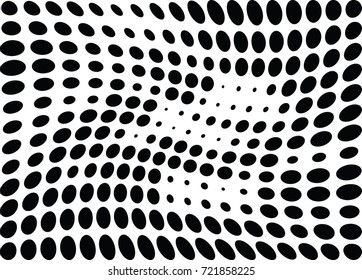 Abstract halftone wave dotted background. Futuristic grunge pattern, dot, circles.  Vector modern optical pop art texture for posters, sites, business cards, cover, labels mock-up, stickers layout