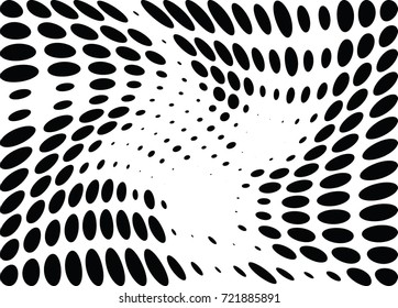 Abstract halftone wave dotted background. Futuristic grunge pattern, dot, circles.  Vector modern optical pop art texture for posters, sites, business cards, cover, labels mock-up, stickers layout
