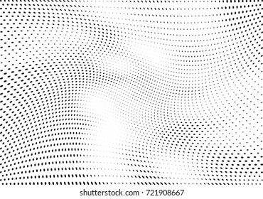 Abstract halftone wave dotted background. Futuristic grunge pattern, dot, circles.  Vector modern optical pop art texture for posters, sites, business cards, cover, labels mock-up, stickers layout