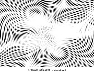 Abstract halftone wave dotted background. Futuristic grunge pattern, dot, circles.  Vector modern optical pop art texture for posters, sites, business cards, cover, labels mock-up, stickers layout