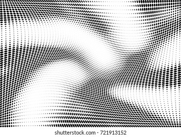 Abstract halftone wave dotted background. Futuristic grunge pattern, dot, circles.  Vector modern optical pop art texture for posters, sites, business cards, cover, labels mock-up, stickers layout