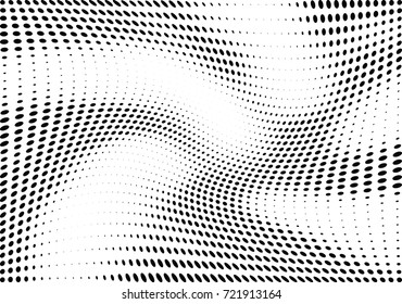 Abstract halftone wave dotted background. Futuristic grunge pattern, dot, circles.  Vector modern optical pop art texture for posters, sites, business cards, cover, labels mock-up, stickers layout