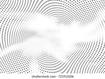 Abstract halftone wave dotted background. Futuristic grunge pattern, dot, circles.  Vector modern optical pop art texture for posters, sites, business cards, cover, labels mock-up, stickers layout