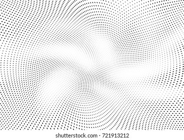 Abstract halftone wave dotted background. Futuristic grunge pattern, dot, circles.  Vector modern optical pop art texture for posters, sites, business cards, cover, labels mock-up, stickers layout