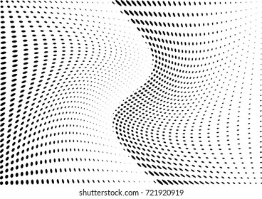 Abstract halftone wave dotted background. Futuristic grunge pattern, dot, circles.  Vector modern optical pop art texture for posters, sites, business cards, cover, labels mock-up, stickers layout