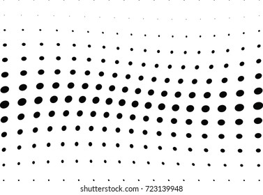 Abstract halftone wave dotted background. Futuristic twisted grunge pattern, dot, circles.  Vector modern optical pop art texture for posters, business cards, cover, labels mock-up, stickers layout