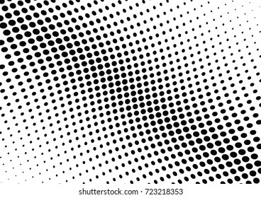 Abstract halftone wave dotted background. Futuristic twisted grunge pattern, dot, circles.  Vector modern optical pop art texture for posters, business cards, cover, labels mock-up, stickers layout
