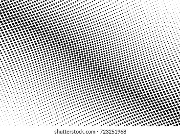 Abstract halftone wave dotted background. Futuristic twisted grunge pattern, dot, circles.  Vector modern optical pop art texture for posters, business cards, cover, labels mock-up, stickers layout