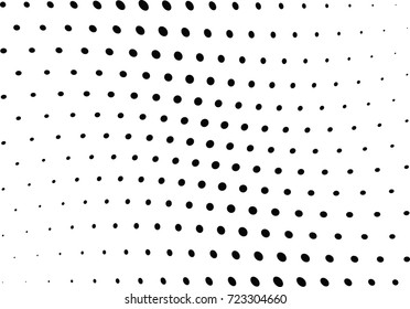 Abstract halftone wave dotted background. Futuristic twisted grunge pattern, dot, circles.  Vector modern optical pop art texture for posters, business cards, cover, labels mock-up, stickers layout