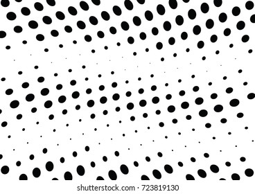 Abstract halftone wave dotted background. Futuristic twisted grunge pattern, dot, circles.  Vector modern optical pop art texture for posters, business cards, cover, labels mock-up, stickers layout