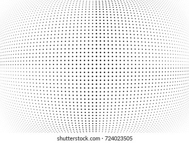 Abstract halftone wave dotted background. Futuristic twisted grunge pattern, dot, circles.  Vector modern optical pop art texture for posters, business cards, cover, labels mock-up, stickers layout