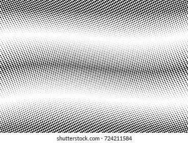 Abstract halftone wave dotted background. Futuristic twisted grunge pattern, dot, circles.  Vector modern optical pop art texture for posters, business cards, cover, labels mock-up, stickers layout
