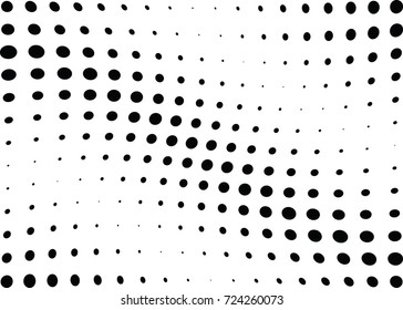 Abstract halftone wave dotted background. Futuristic twisted grunge pattern, dot, circles.  Vector modern optical pop art texture for posters, business cards, cover, labels mock-up, stickers layout