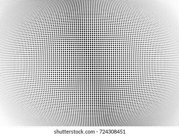 Abstract halftone wave dotted background. Futuristic twisted grunge pattern, dot, circles.  Vector modern optical pop art texture for posters, business cards, cover, labels mock-up, stickers layout