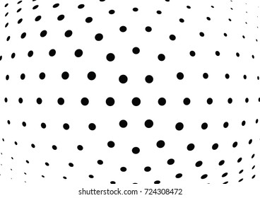 Abstract halftone wave dotted background. Futuristic twisted grunge pattern, dot, circles.  Vector modern optical pop art texture for posters, business cards, cover, labels mock-up, stickers layout