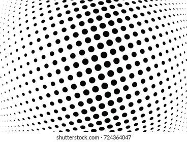 Abstract halftone wave dotted background. Futuristic twisted grunge pattern, dot, circles.  Vector modern optical pop art texture for posters, business cards, cover, labels mock-up, stickers layout
