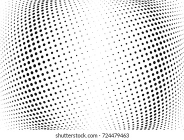 Abstract halftone wave dotted background. Futuristic twisted grunge pattern, dot, circles.  Vector modern optical pop art texture for posters, business cards, cover, labels mock-up, stickers layout