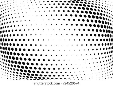 Abstract halftone wave dotted background. Futuristic twisted grunge pattern, dot, circles.  Vector modern optical pop art texture for posters, business cards, cover, labels mock-up, stickers layout