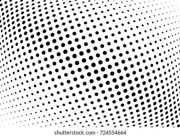 Abstract halftone wave dotted background. Futuristic twisted grunge pattern, dot, circles.  Vector modern optical pop art texture for posters, business cards, cover, labels mock-up, stickers layout