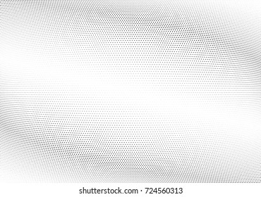 Abstract halftone wave dotted background. Futuristic twisted grunge pattern, dot, circles.  Vector modern optical pop art texture for posters, business cards, cover, labels mock-up, stickers layout