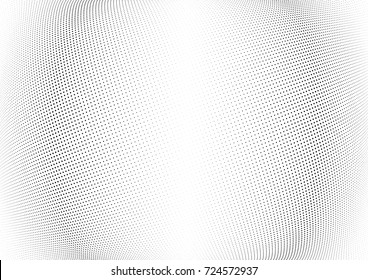 Abstract halftone wave dotted background. Futuristic twisted grunge pattern, dot, circles.  Vector modern optical pop art texture for posters, business cards, cover, labels mock-up, stickers layout