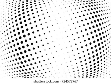 Abstract halftone wave dotted background. Futuristic twisted grunge pattern, dot, circles.  Vector modern optical pop art texture for posters, business cards, cover, labels mock-up, stickers layout