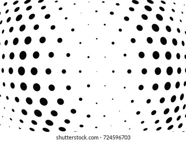 Abstract halftone wave dotted background. Futuristic twisted grunge pattern, dot, circles.  Vector modern optical pop art texture for posters, business cards, cover, labels mock-up, stickers layout