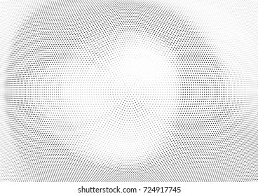 Abstract halftone wave dotted background. Futuristic twisted grunge pattern, dot, circles.  Vector modern optical pop art texture for posters, business cards, cover, labels mock-up, stickers layout
